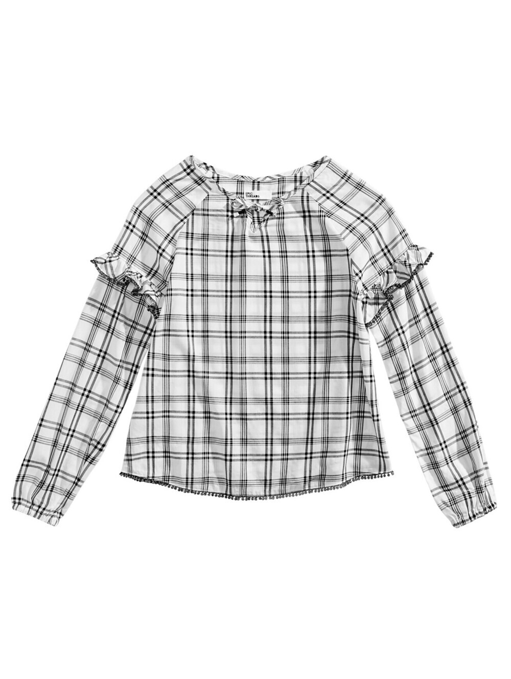 Epic Threads Big Kid Girls Plaid Top Size XL